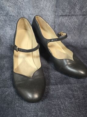 Naturalizer Black Mary Jane Heels with Strap